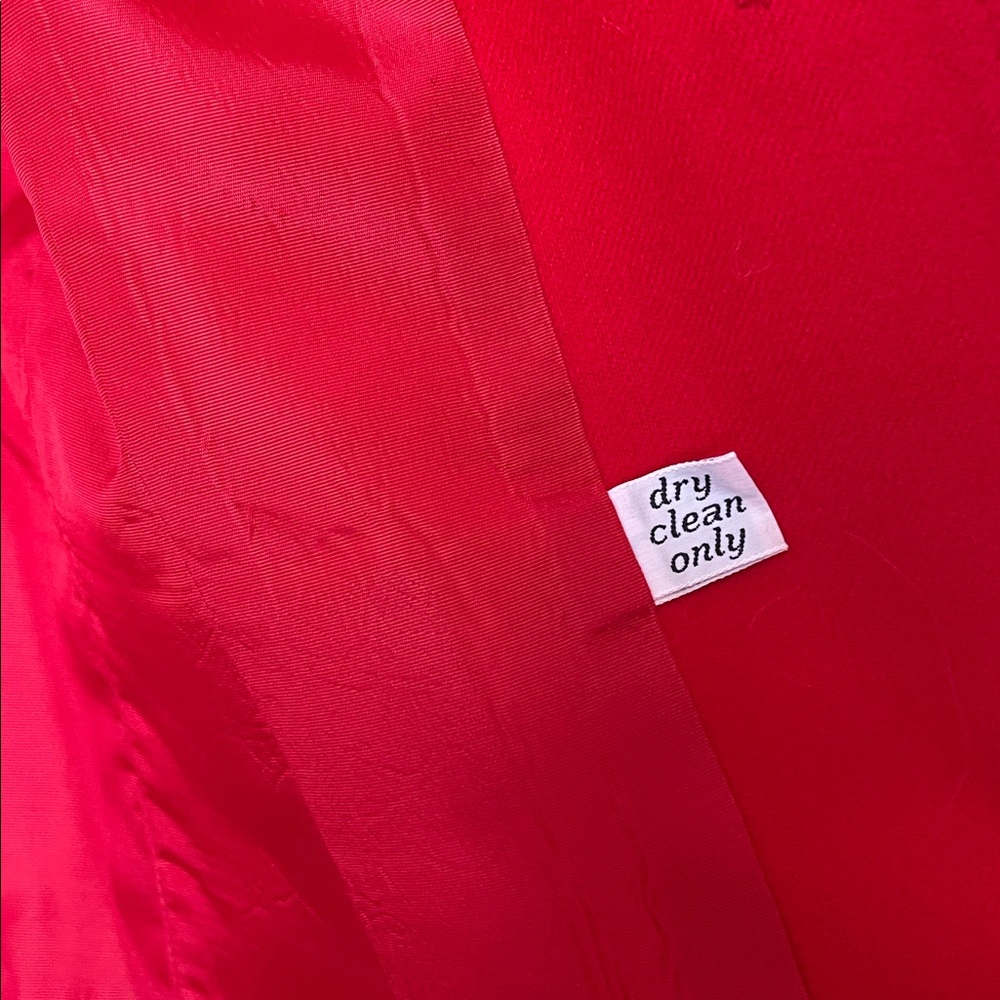 Pendleton Holiday Vibrant Red Wool Skirt And Blaz… - image 4